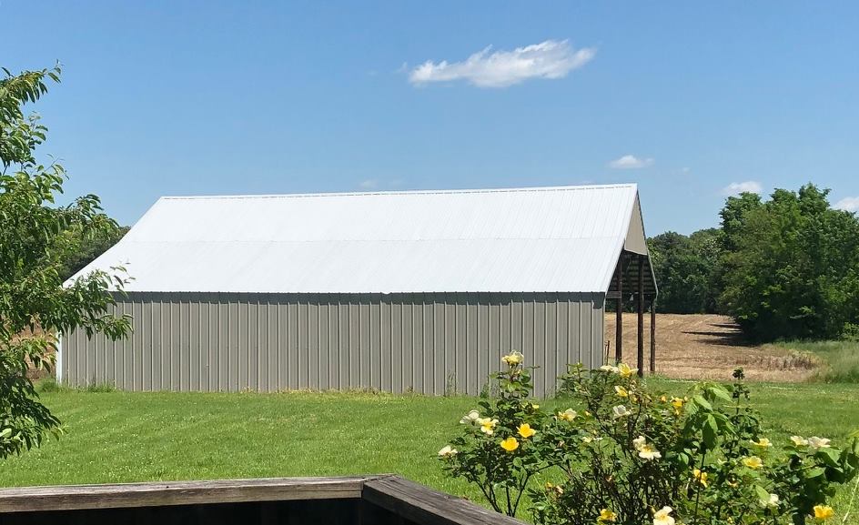 Why I love working remotely - Home office view of barn