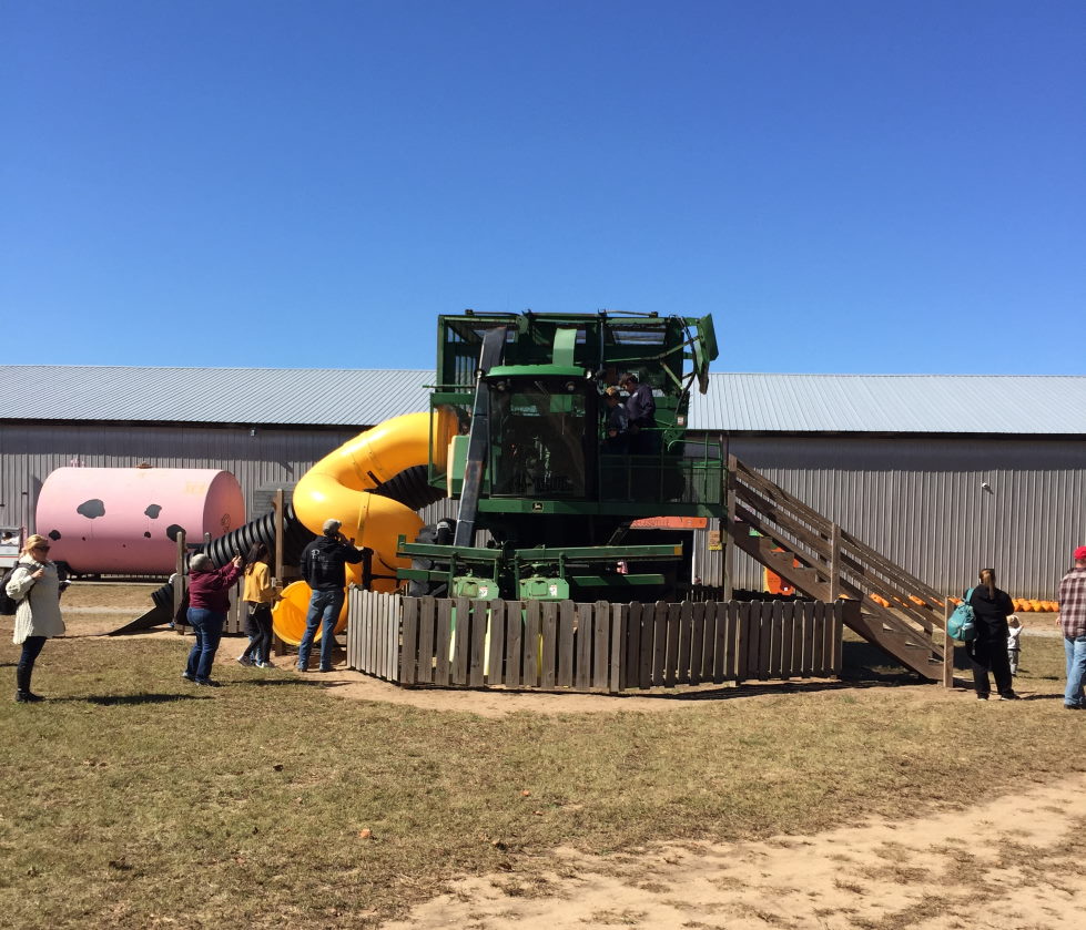 Beggs Family Farm combine with slide