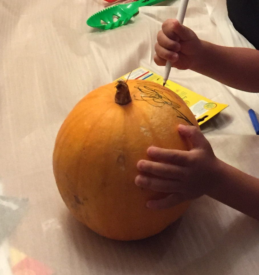 Fall activities wouldn't be complete without some pumpkin decoration