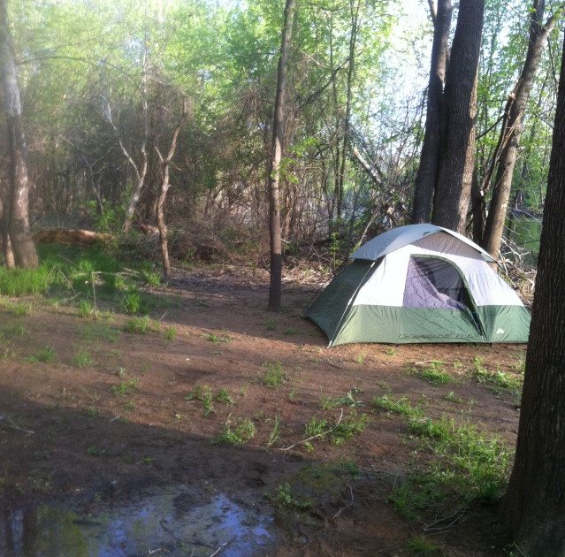 How to sleep better while camping
Bad location for a tent