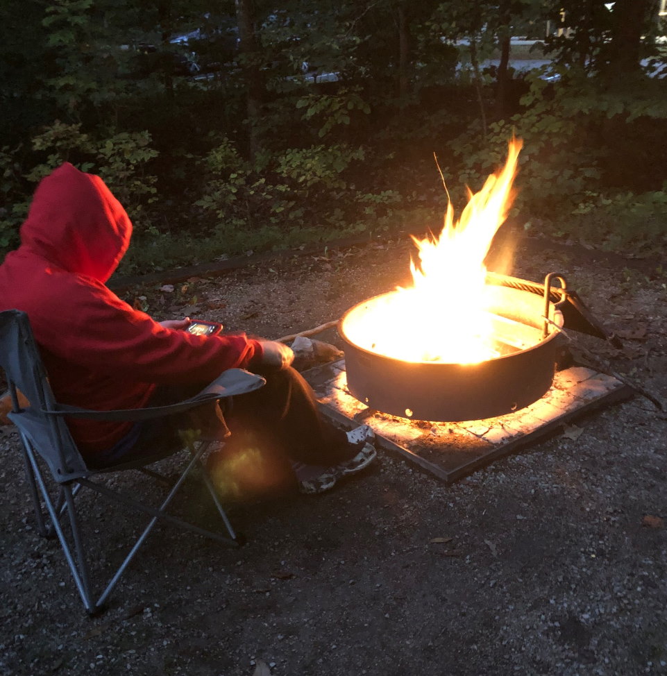  Had to use lots of kindling to get the bio firewood started